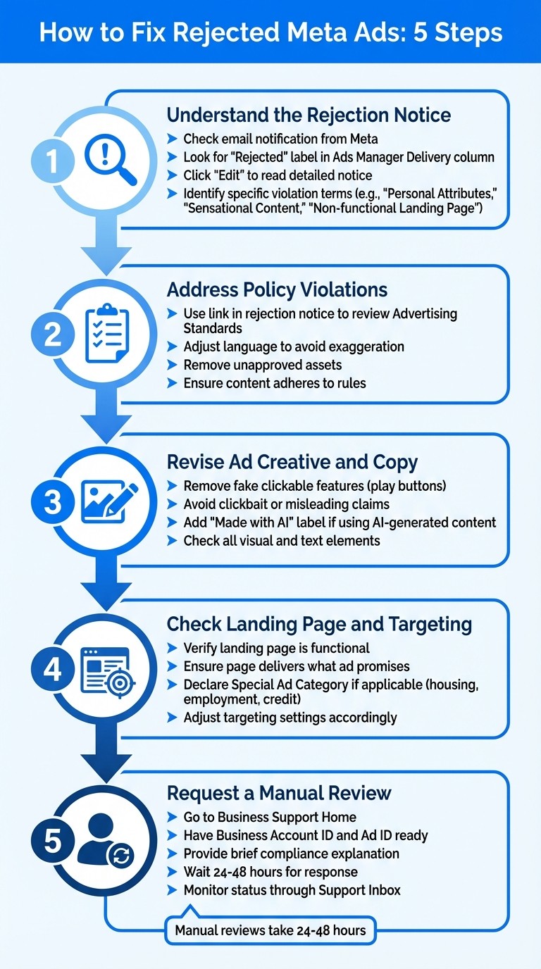 5-Step Process to Fix Rejected Meta Ads