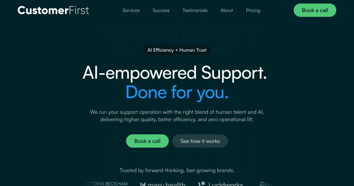 Customer First | AI-Empowered Customer Support Done for You