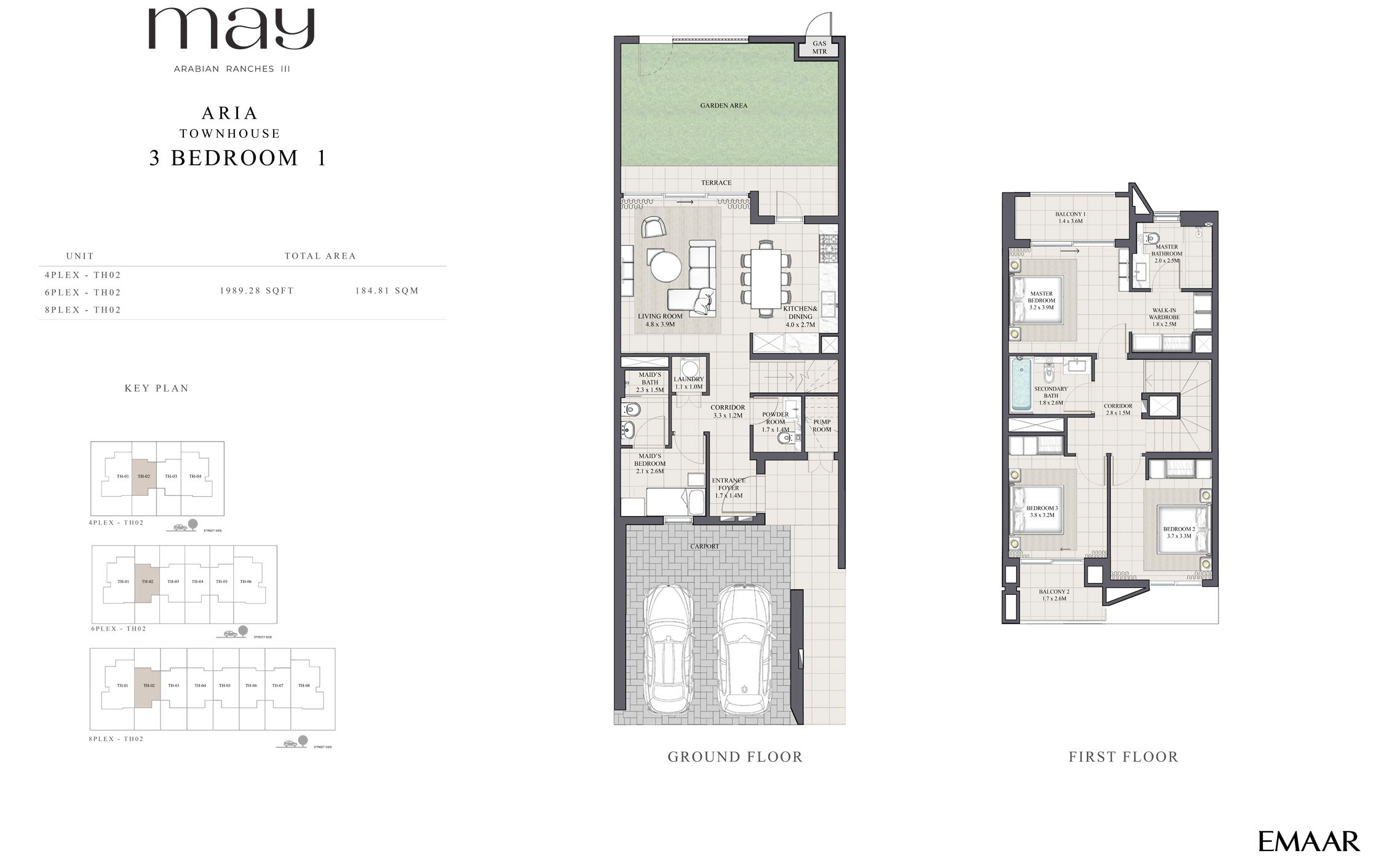 May Townhouses 3-Bedroom Floor Plan