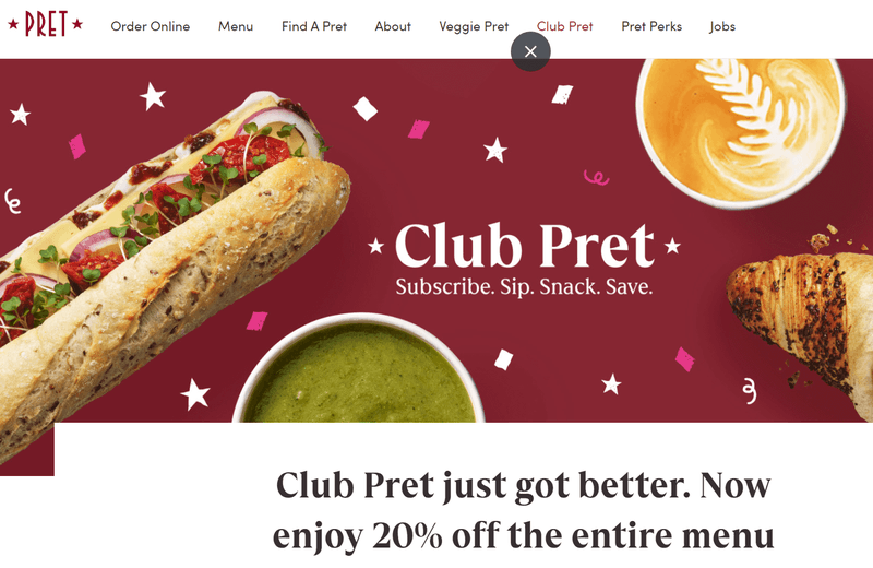 Pret A Manger fresh coffee subscription