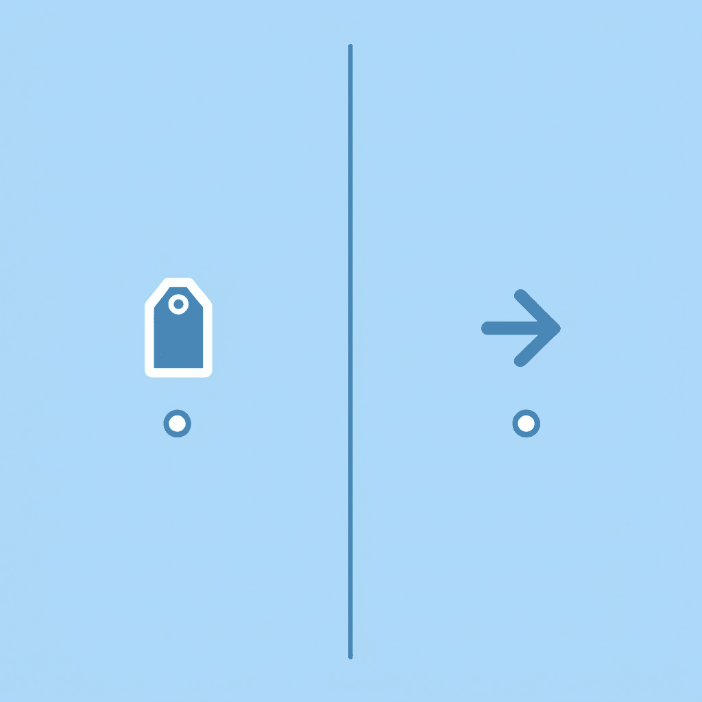 Side-by-side comparison of a t-shirt on the left and a button-up shirt on the right