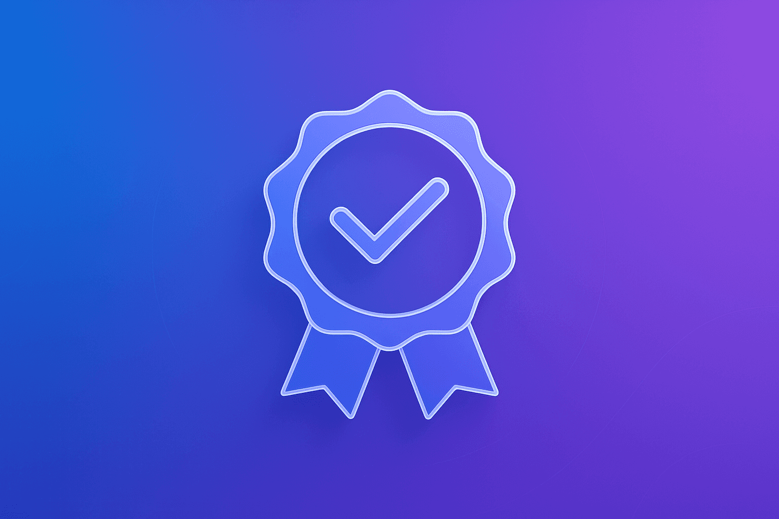 Compliance badge icon with a checkmark on a blue and purple gradient background. Premium AML software comparison thumbnail.