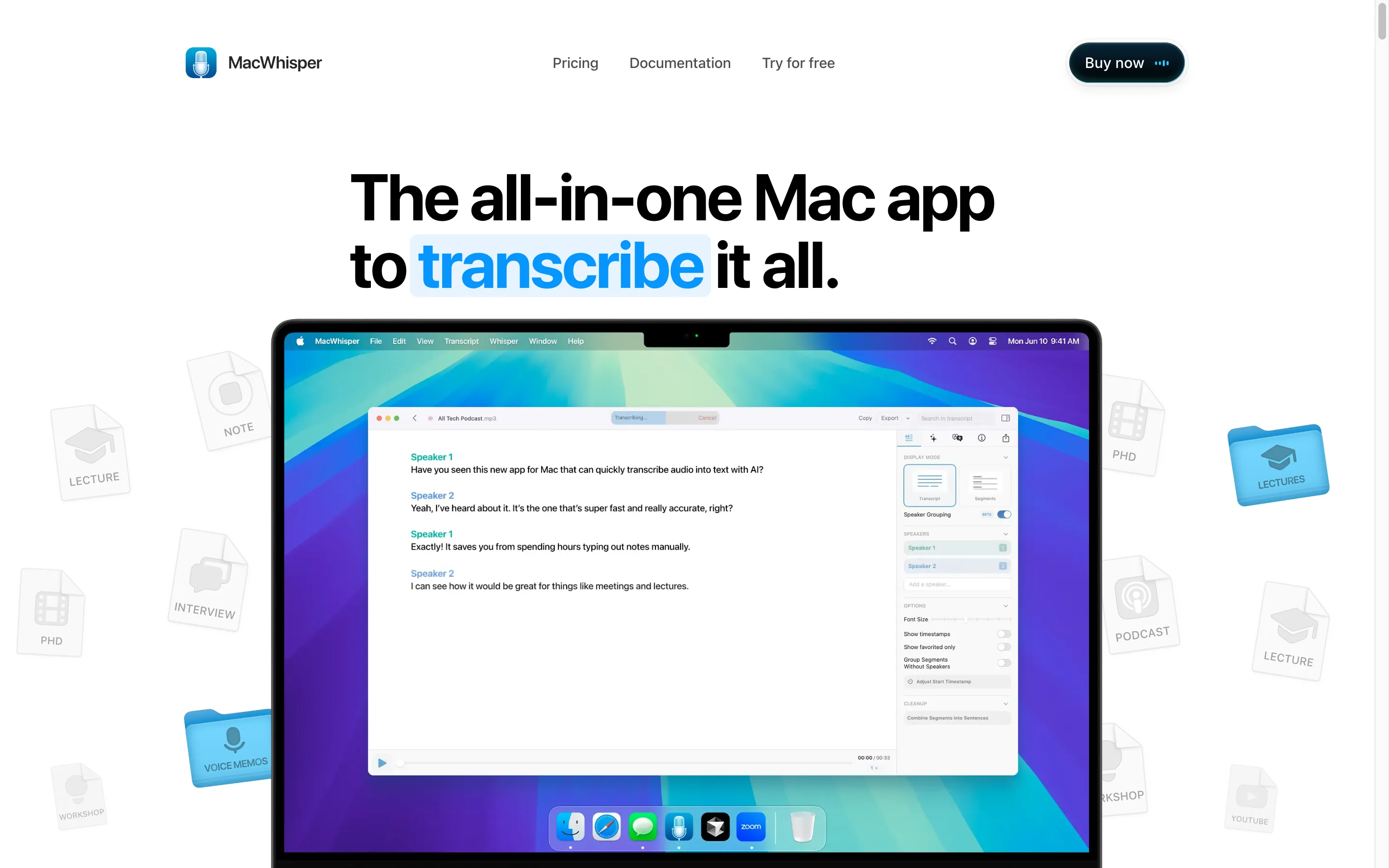 Fireflies Alternatives with MacWhisper