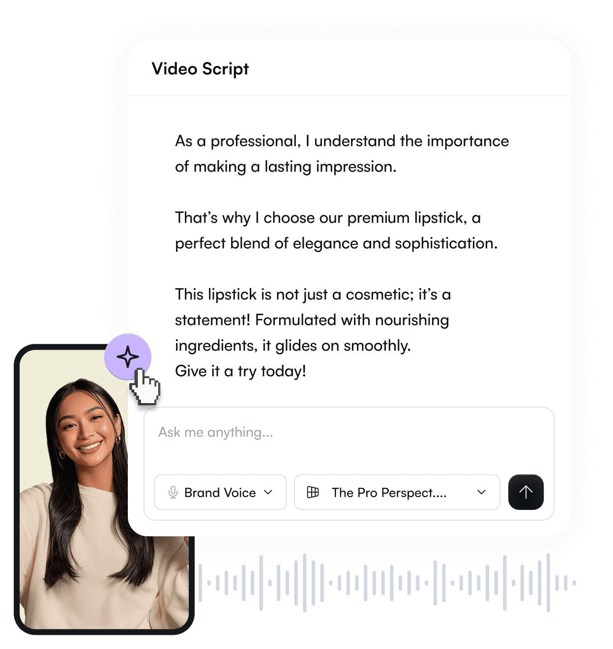 tailored creative video script generated by admove ai