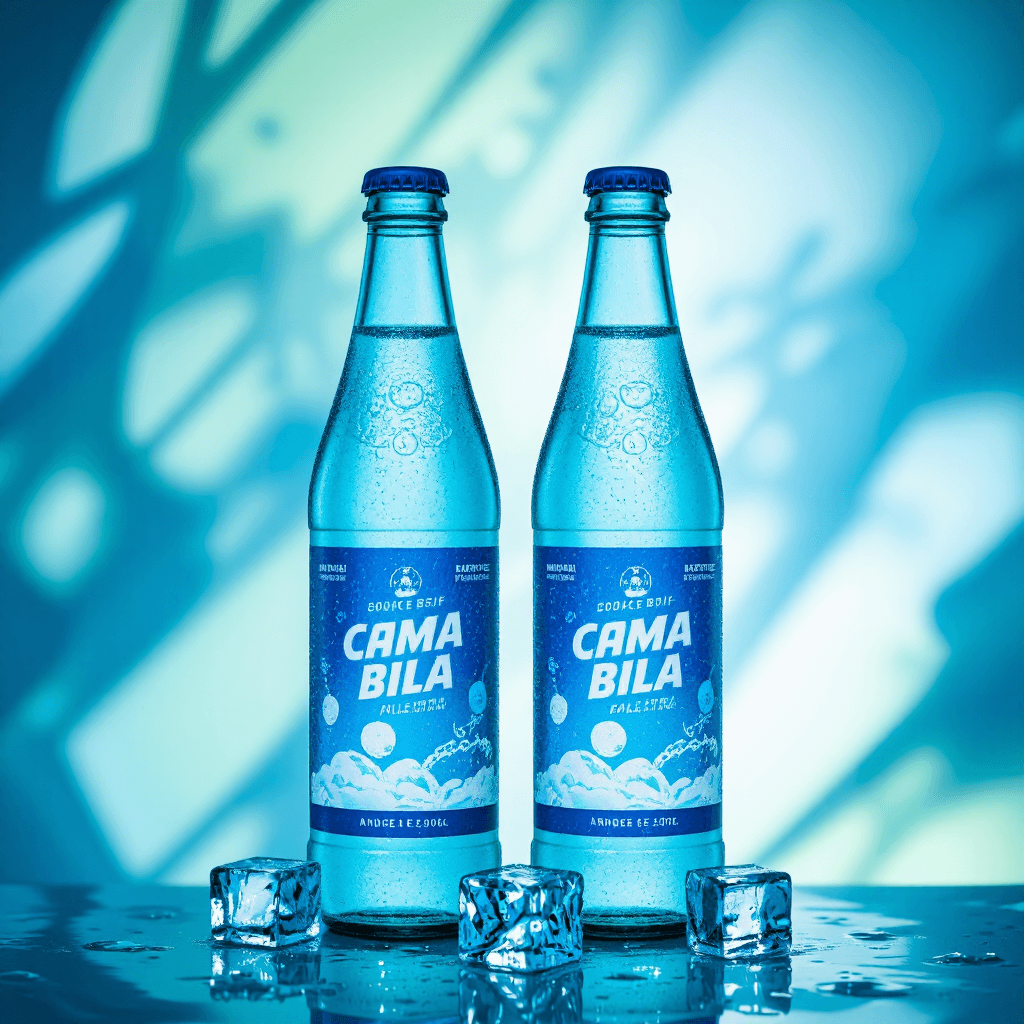 product photography of bottle of carbonated beverage