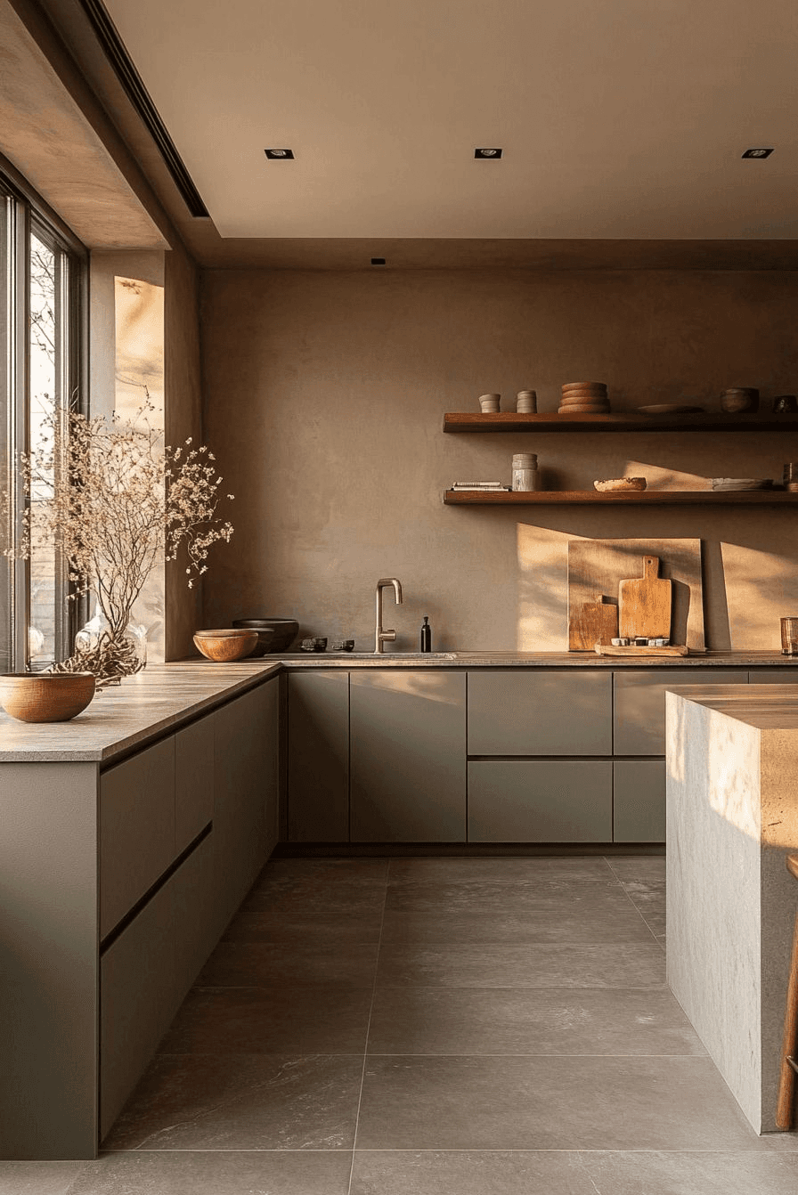 Modern white building with a covered walkway and bicycle.