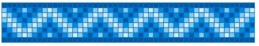 Chevron mosaic pool border, 6.3" wide, Aqua Collection reference B4, Mosaiclegs Art Studio
