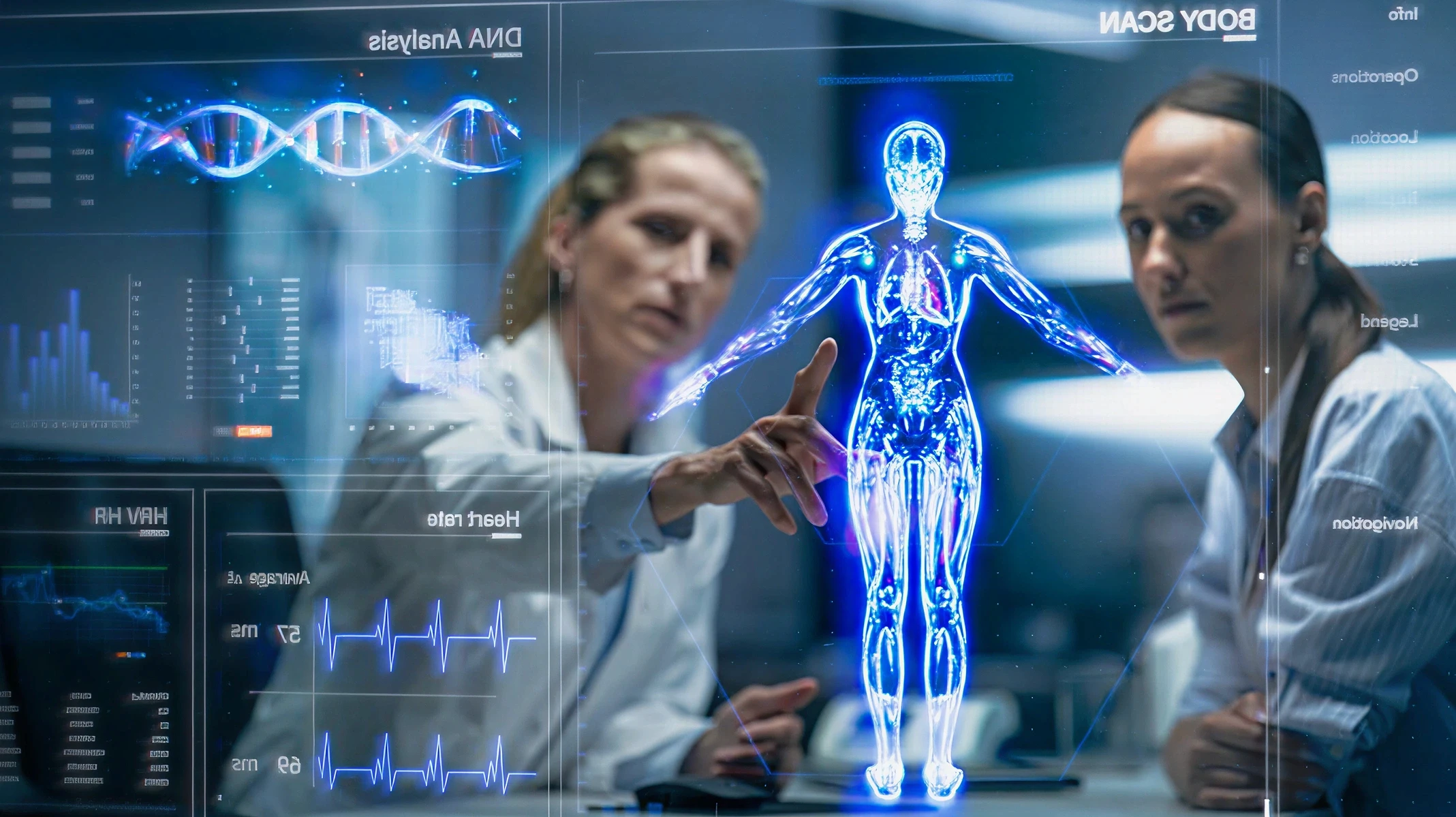Digital twins in healthcare creating patient-specific 3D models for surgical rehearsal and personalized treatment planning.