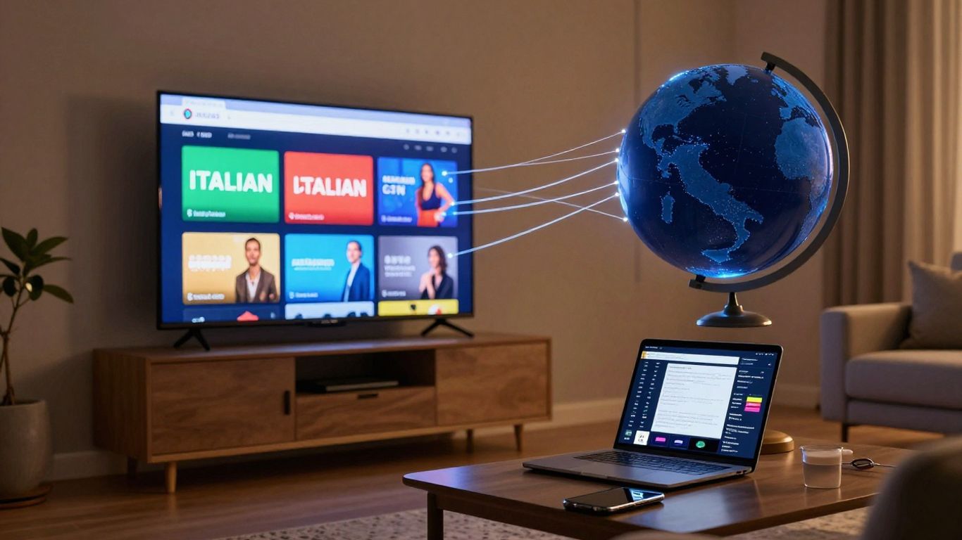 Italian VPN connection on a streaming device