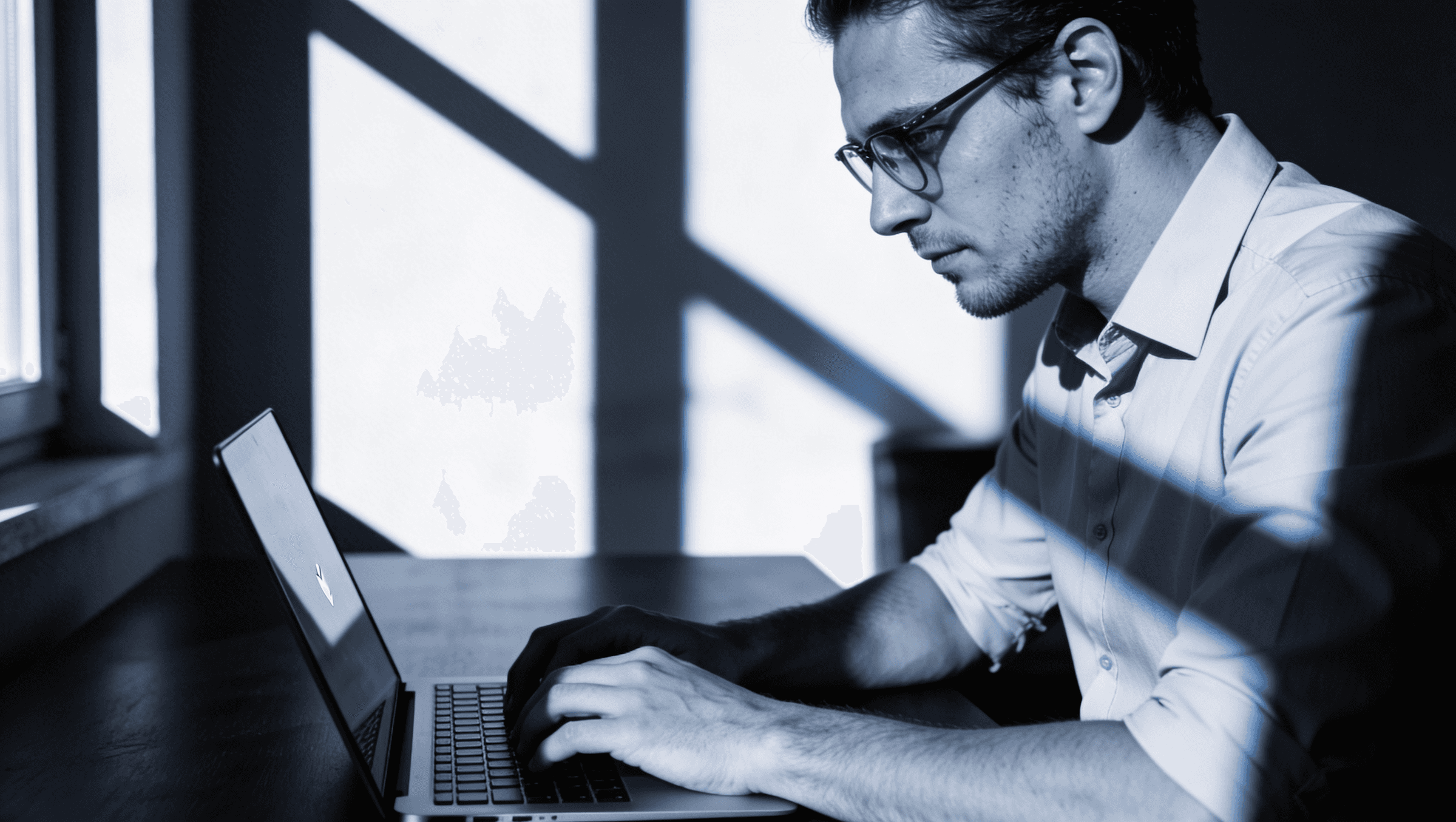 Two women laughing at work