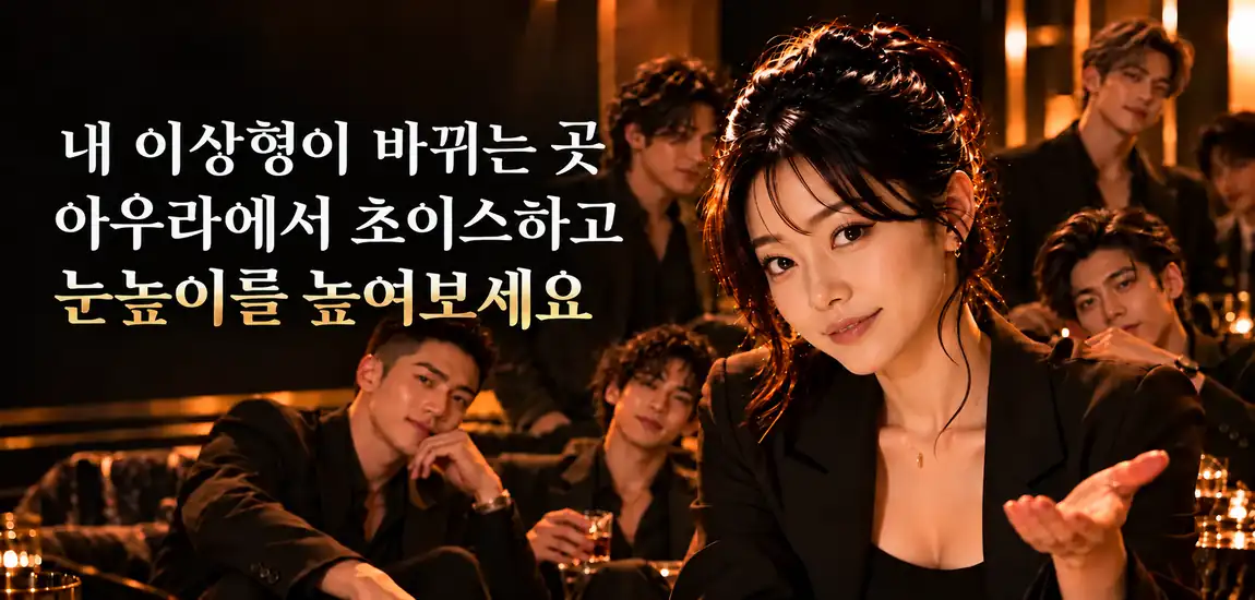 원희가 다양한 남성 호스트를 소개하는 수원 아우라 초이스와 이상형 안내
