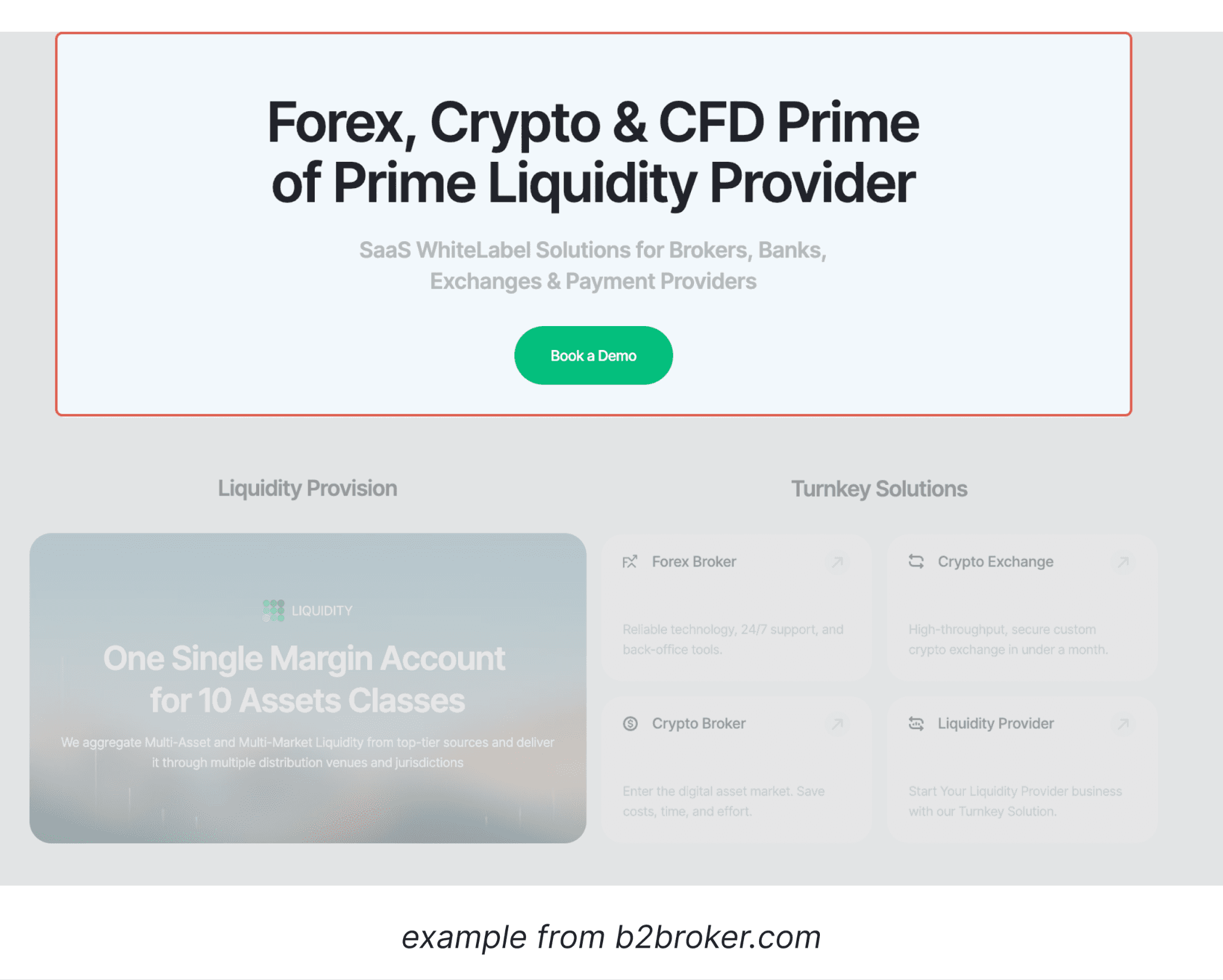 B2BROKER website example