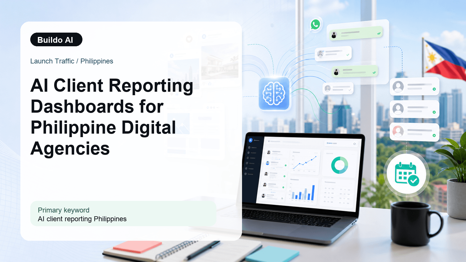 AI Client Reporting Dashboards for Philippine Digital Agencies - Buildo AI launch traffic blog cover