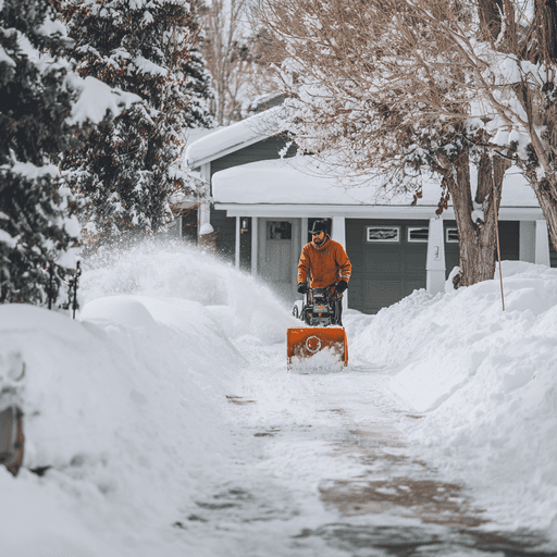 Early-morning snow removal in Ogden Utah