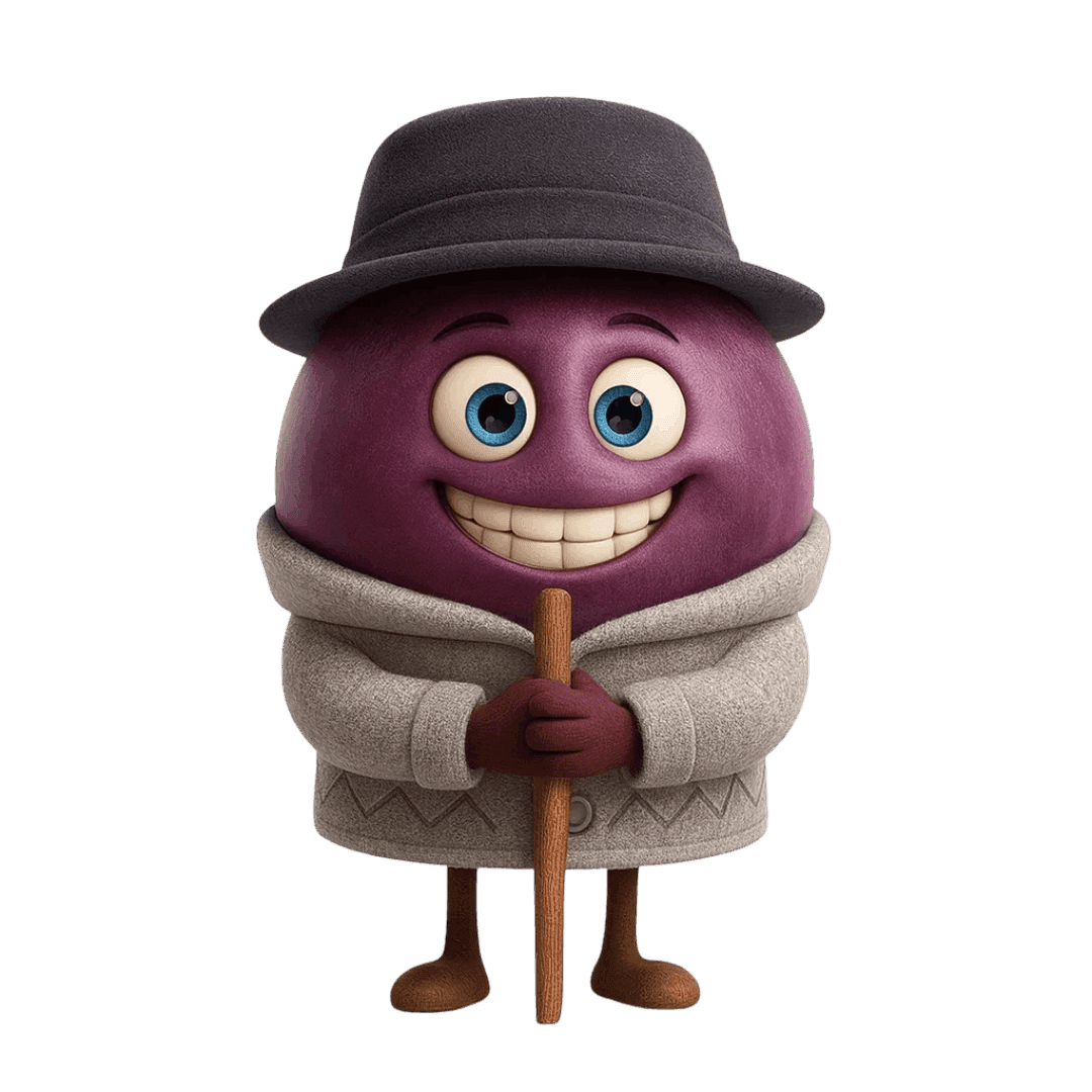 Humagne Rouge grape berry illustration for wine education.