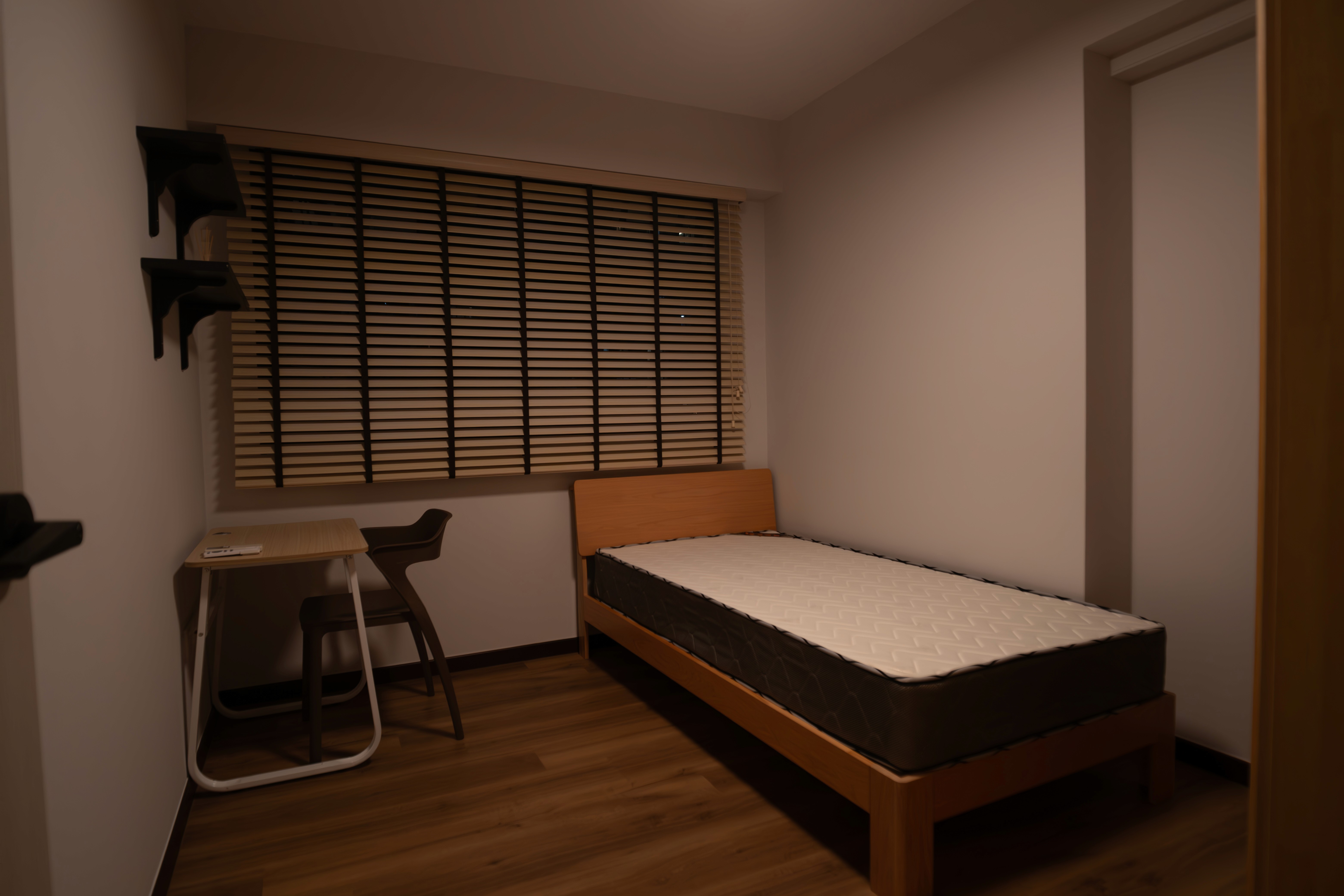alt="Japanese inspired cafe seating area interior design Singapore Moss Matcha"