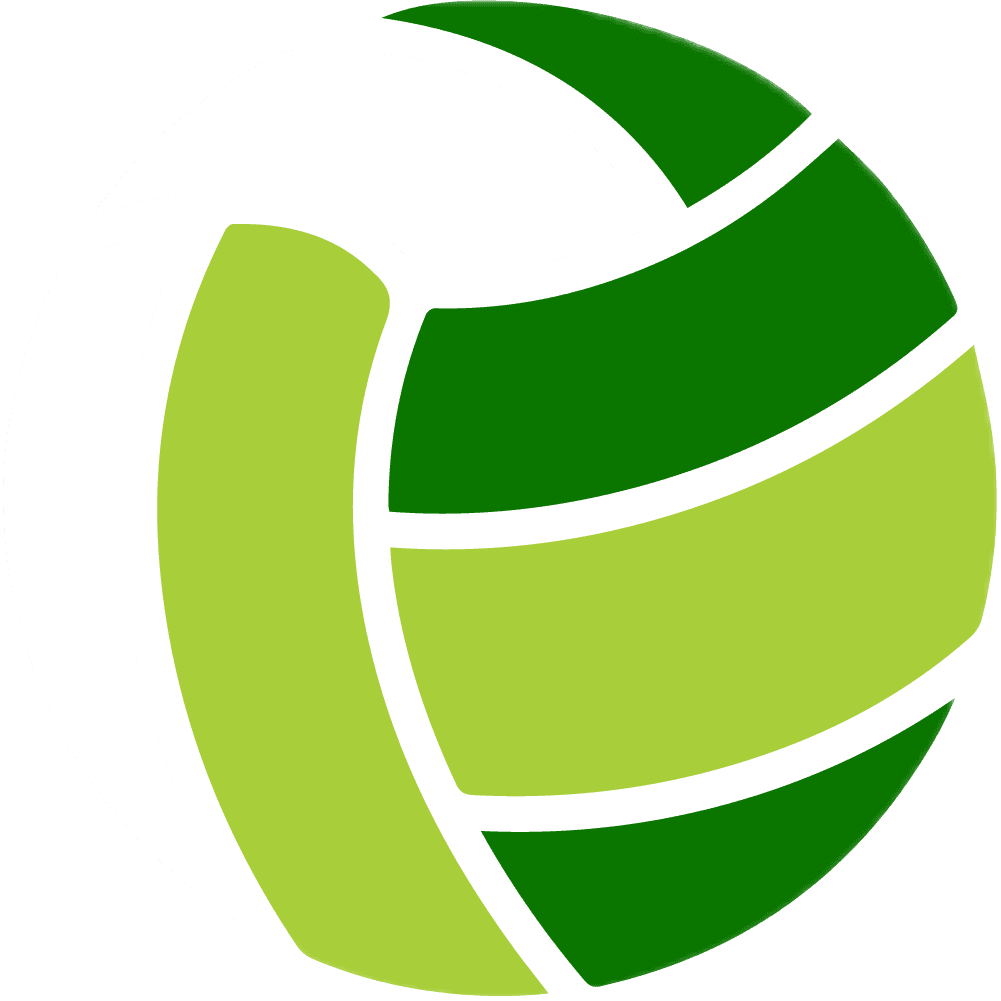 Dark green, lime green, and white quadball