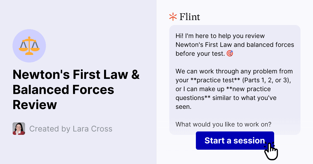 newton's first law and balanced forces review