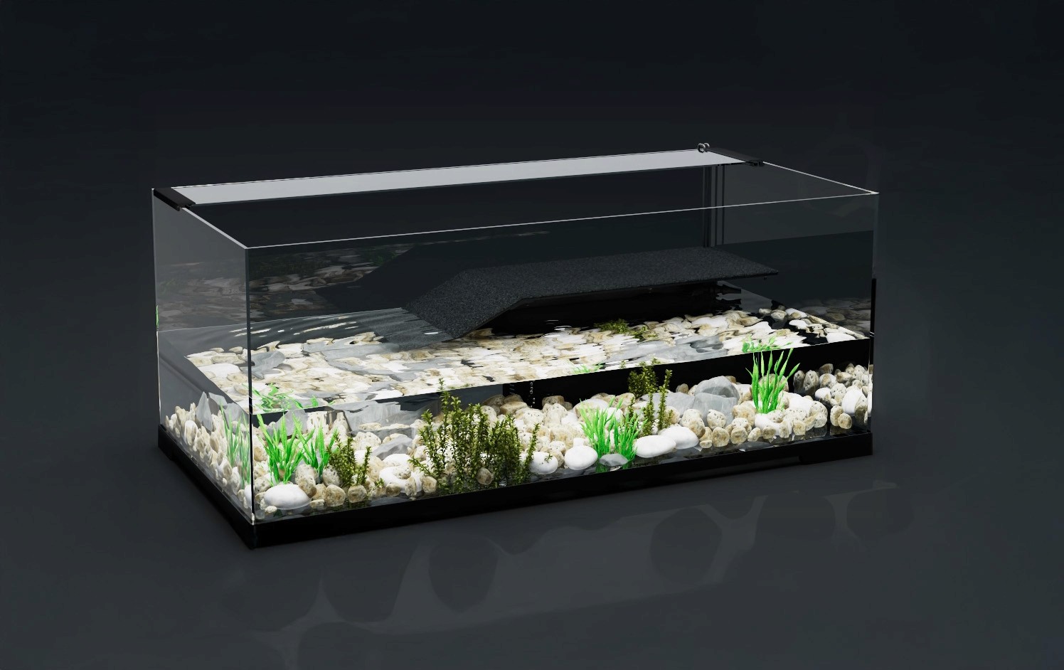 3D render of Exo Terra's Turtle Haven Terrarium