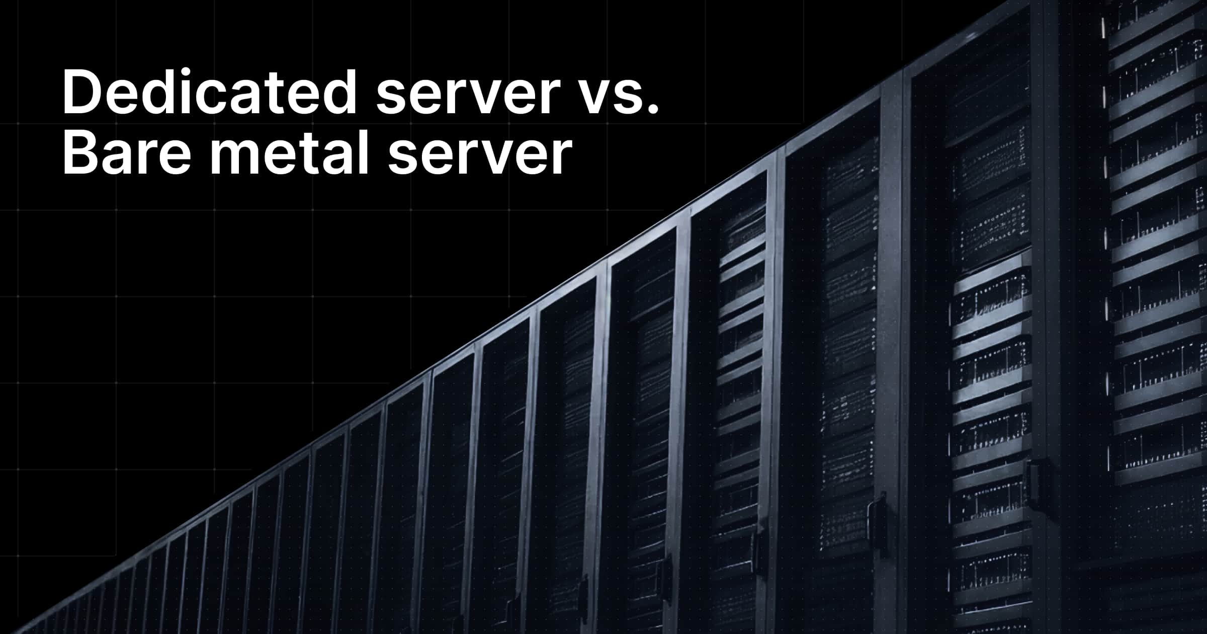 a rack of dedicated bare metal servers