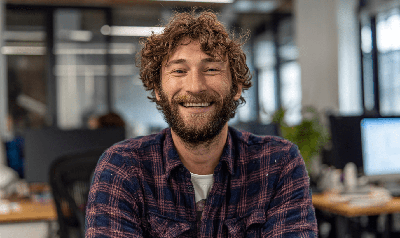 product team photo smiling customer