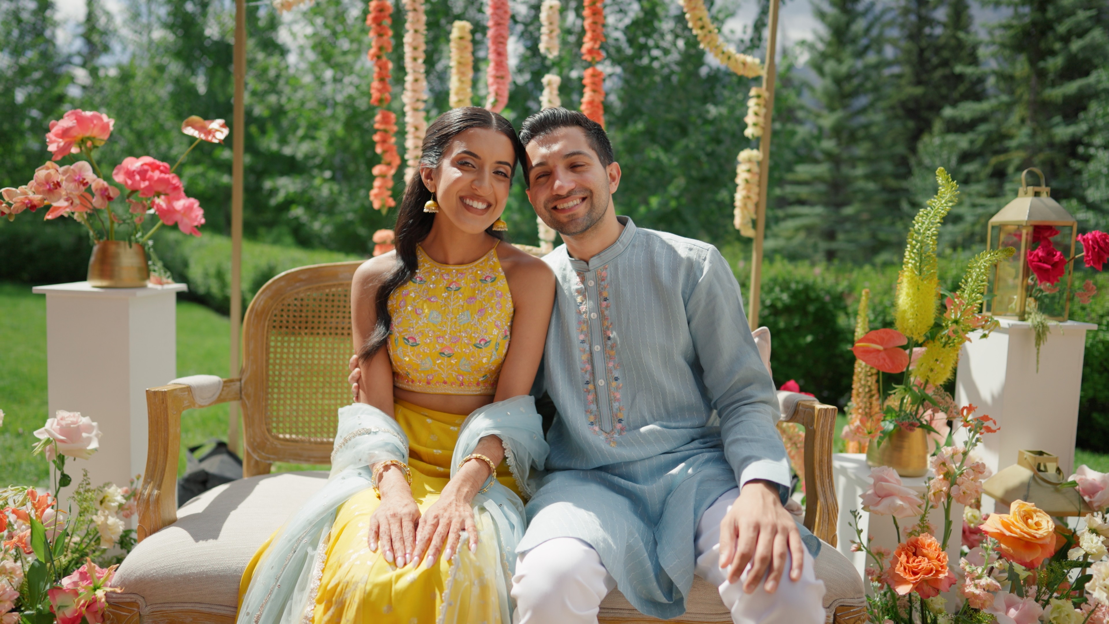 married couple beach