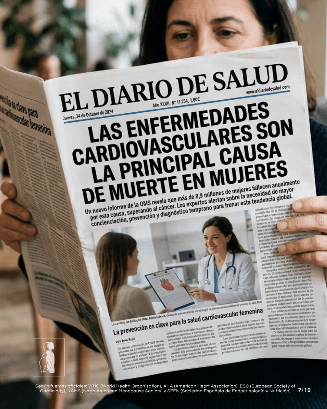 Mujer en menopausia revisando su salud cardiovascular
