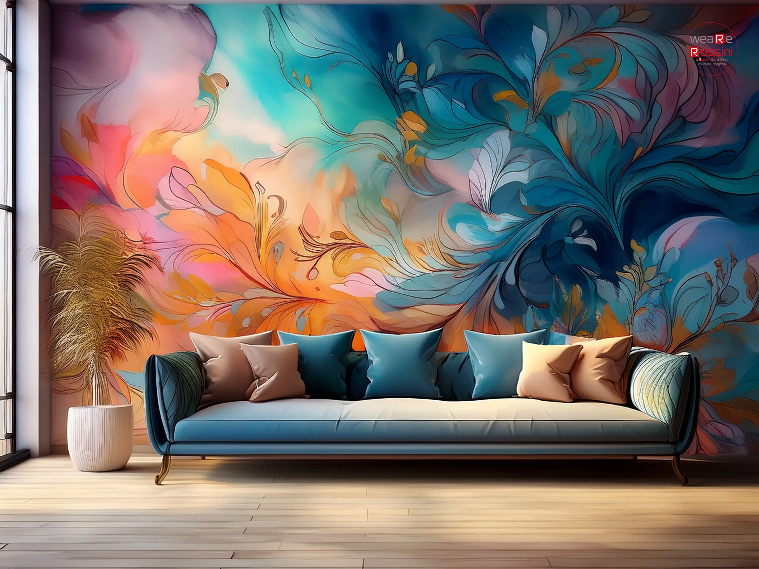 Wallpaper stampato grande formato per fondo scenico