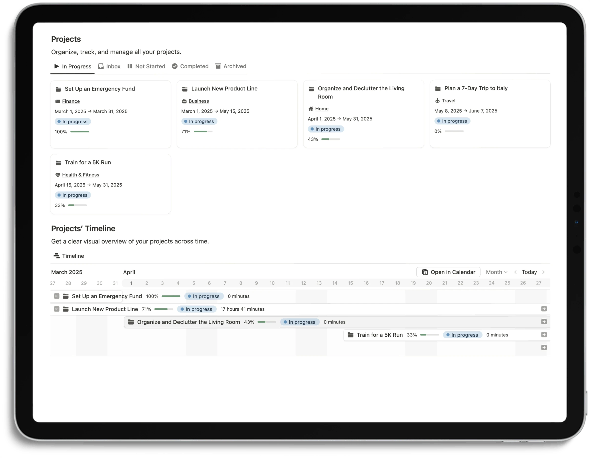 Notion Productivity System - Feature Project