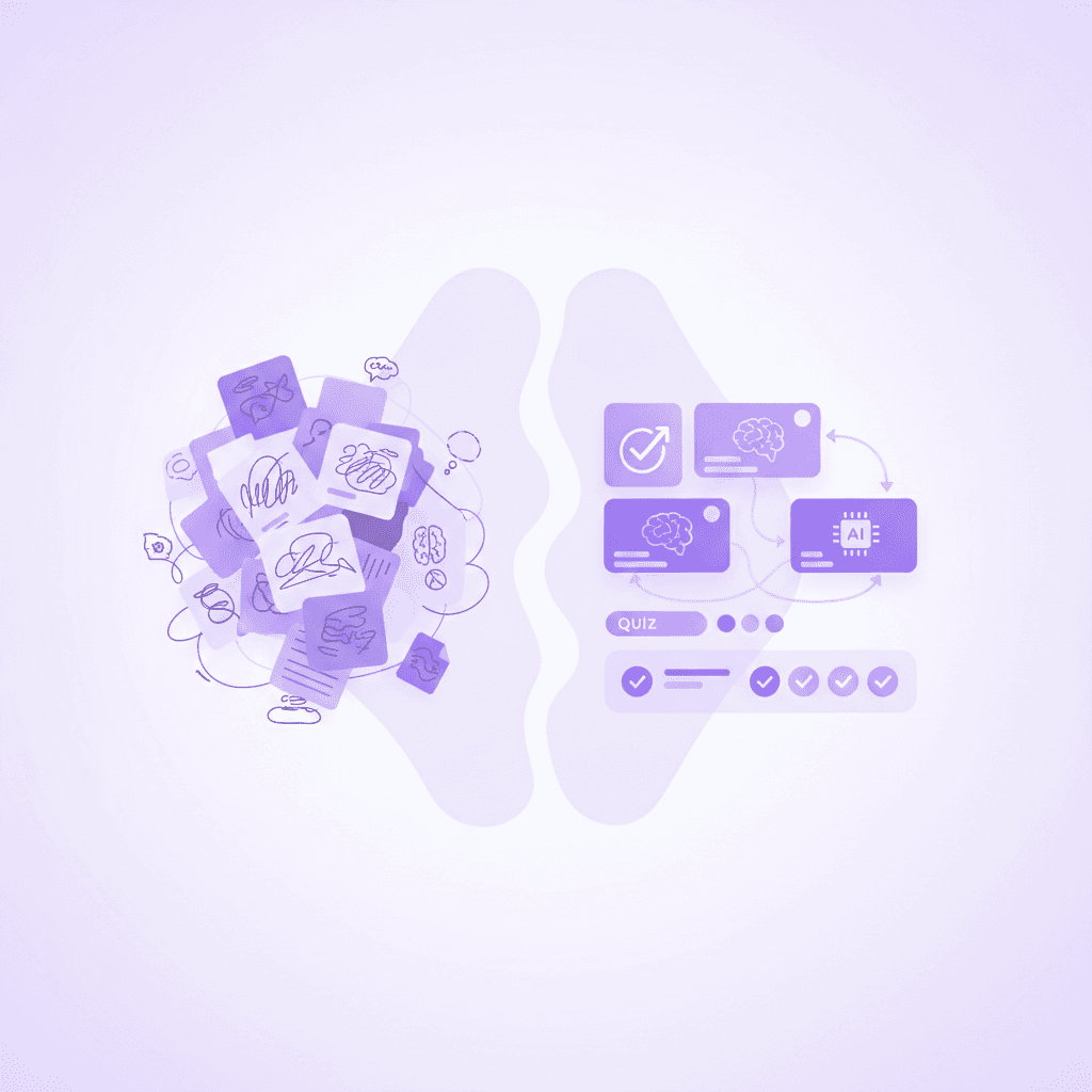 Transforming physical notes into interactive study materials using AI tutor apps.