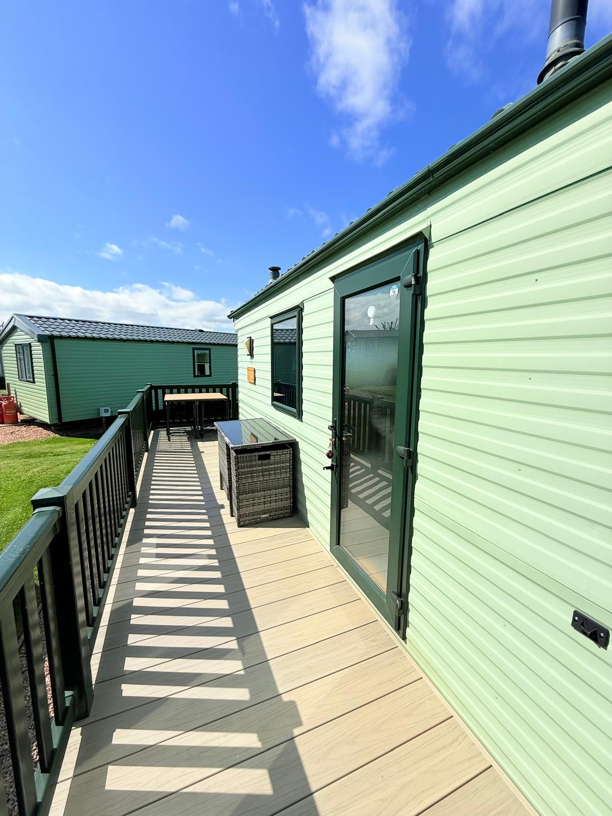 the sunny decking of skigh cabin