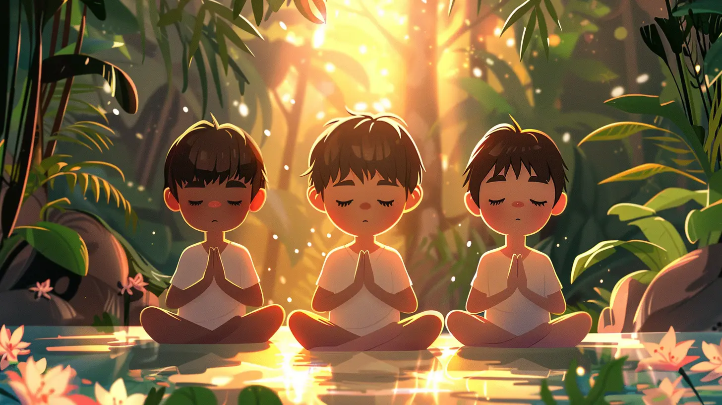 Kids Meditating