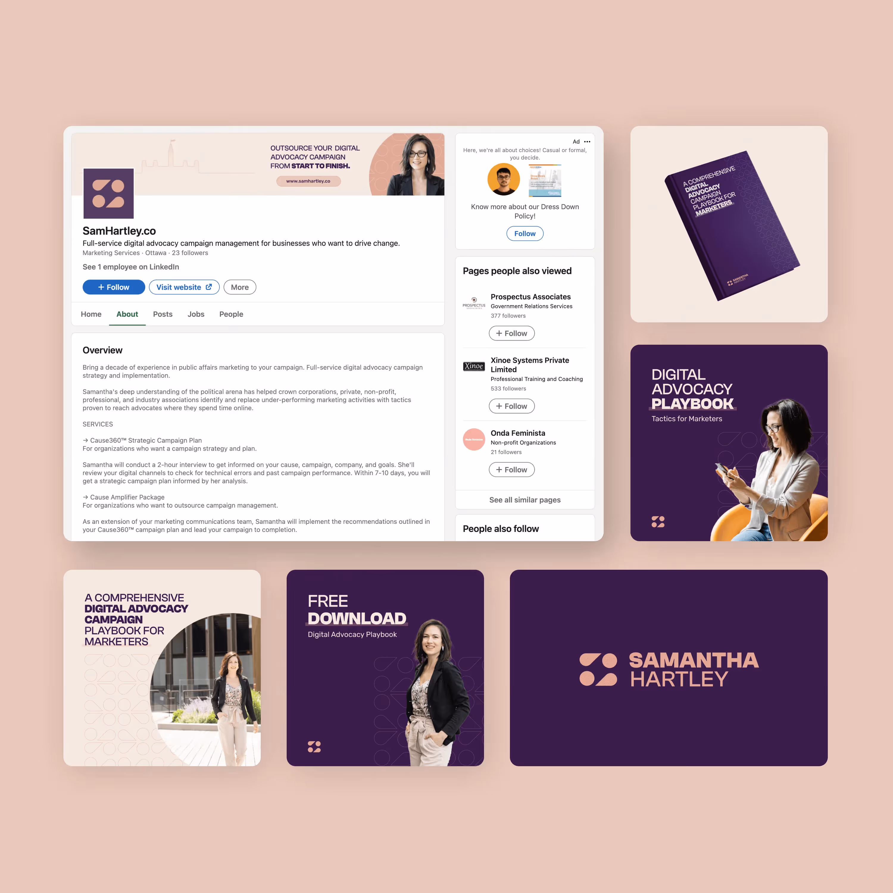 Website screens and brand photography for coaching & consulting clients
