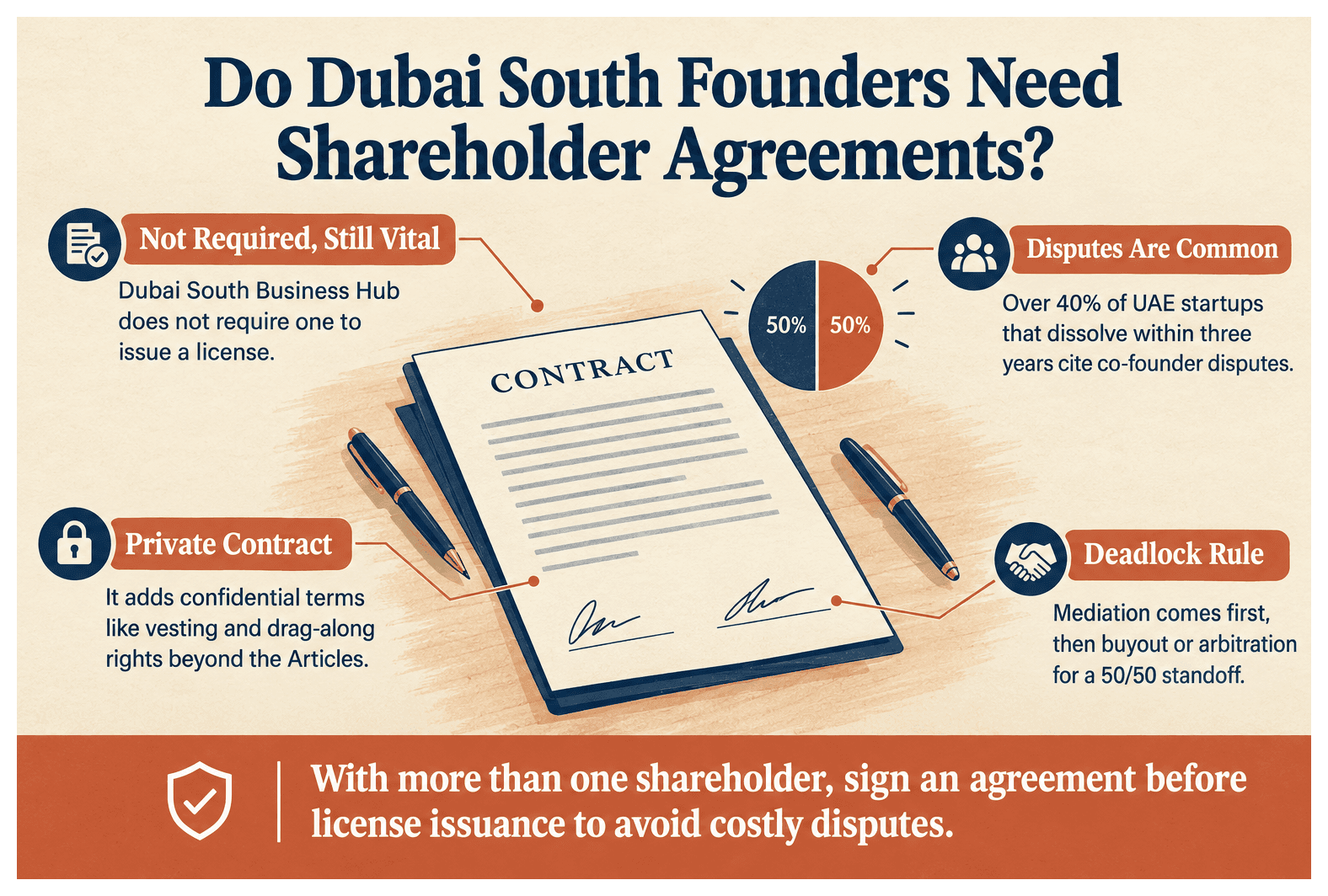 Infographic: What Is a Shareholder Agreement and Do You Need One in Dubai South