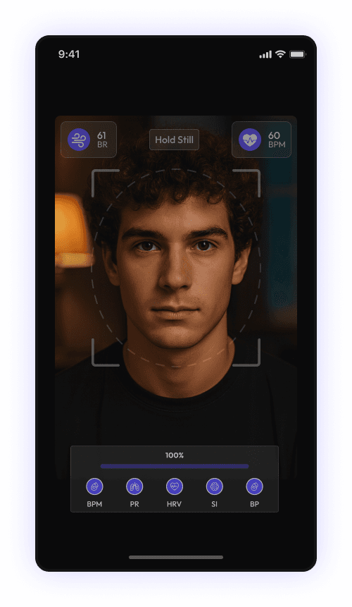 Vitals AI Scan interface