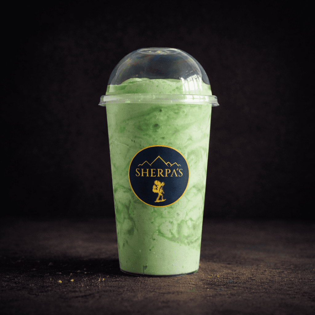 Honeydew Fruit Smoothie at Café Sherpa's in Brookfield, WI. Blended to order with real honeydew for a light and naturally sweet drink.