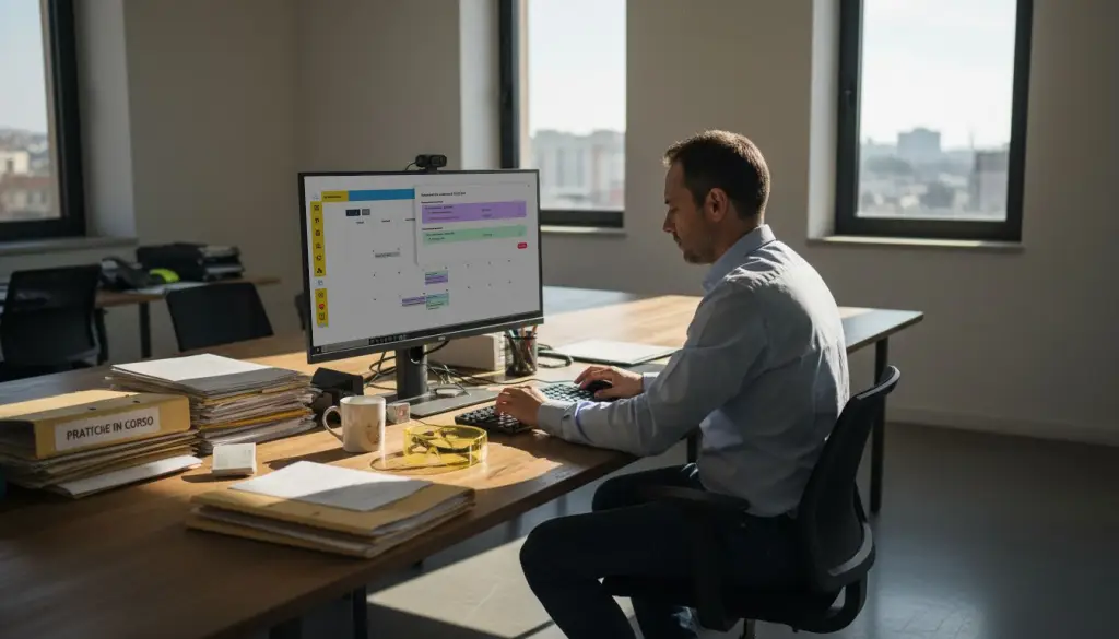 Responsabile HSE che gestisce e organizza la documentazione sulla sicurezza con gestionale sicurezza sul lavoro