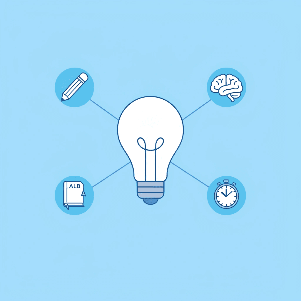 Central craft activity icon connected to four surrounding benefits: fine motor skills, problem-solving, creative thinking, and multi-sensory learning