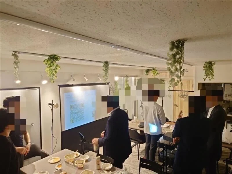 参加者同士での名刺交換や交流