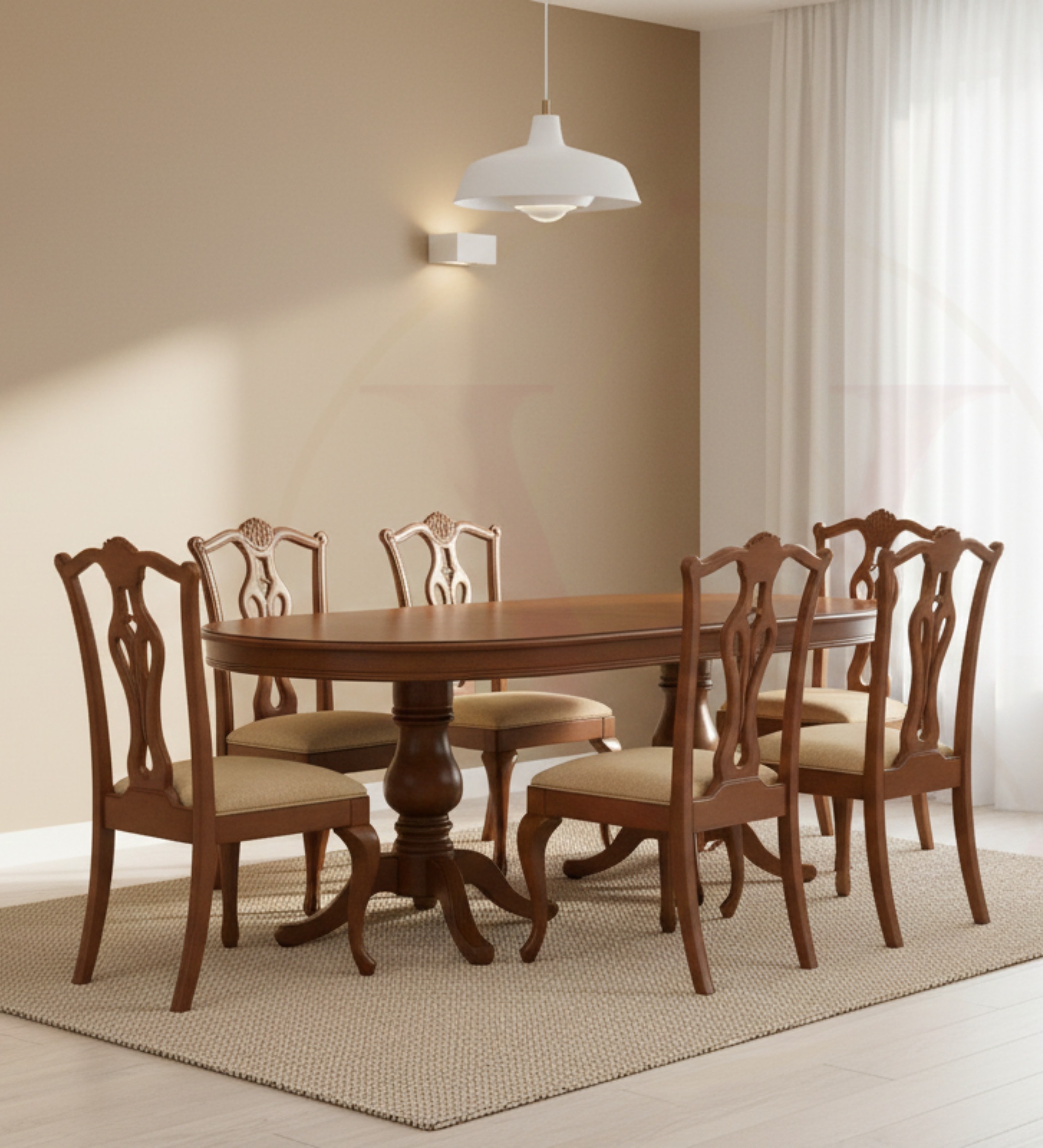 Luxury lounge seating with striped armchairs styled in a minimalist neutral interior