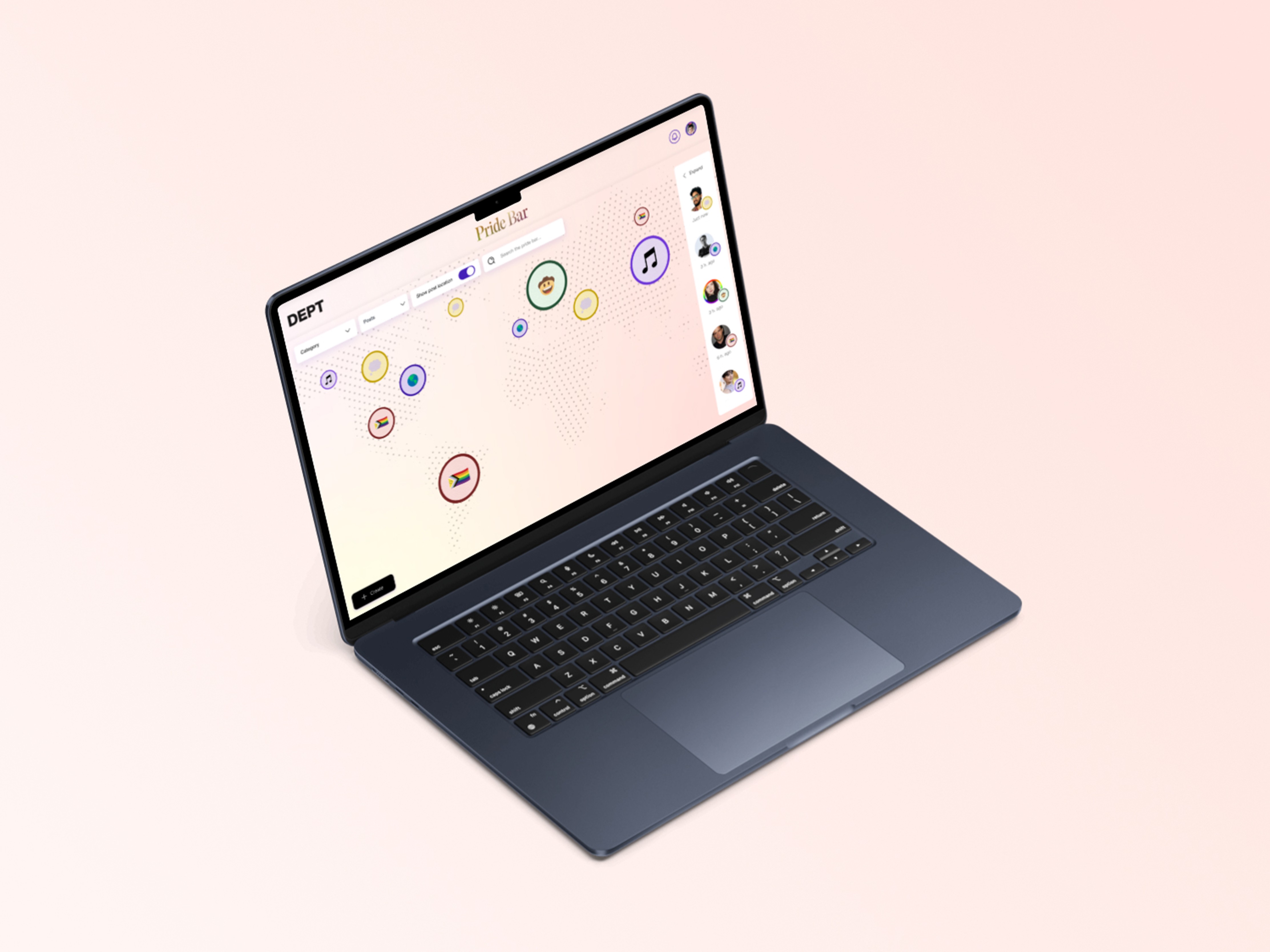 Mockup project 2, DEPT Pride bar