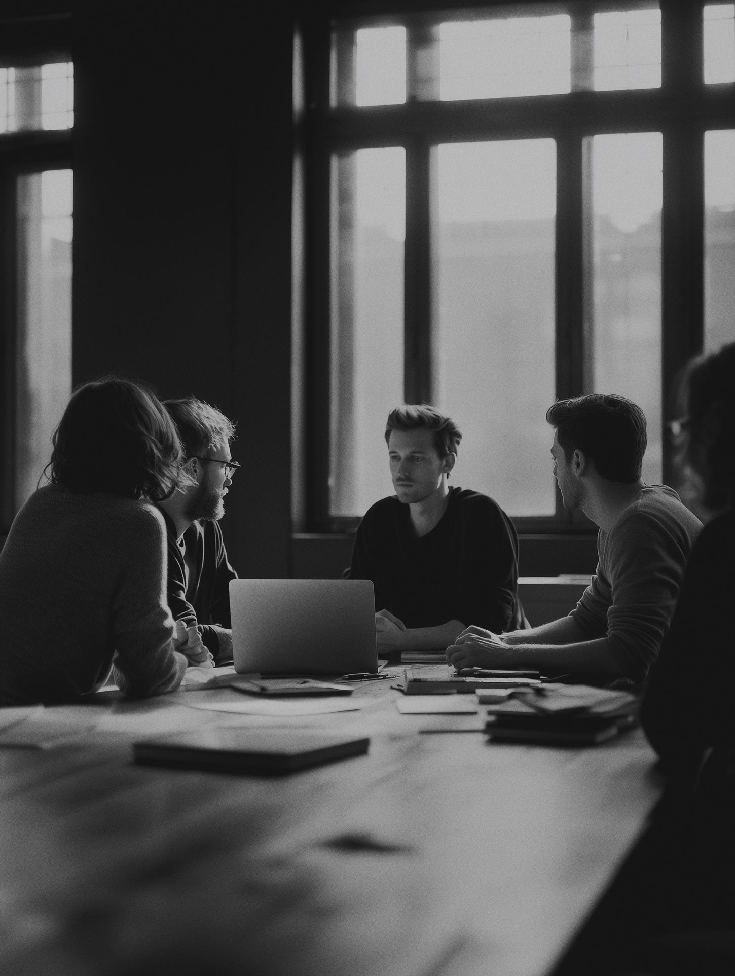 Professional Photograph of a working team