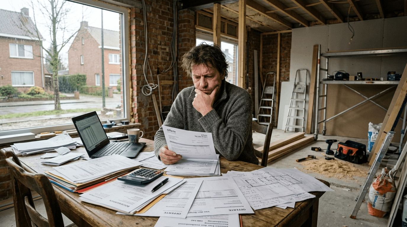 Choisir une entreprise de rénovation en Belgique avec hésitation entre plusieurs devis et risque d’erreur