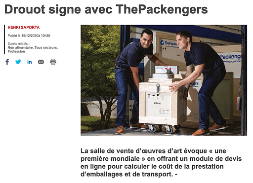 Magazine packaging article