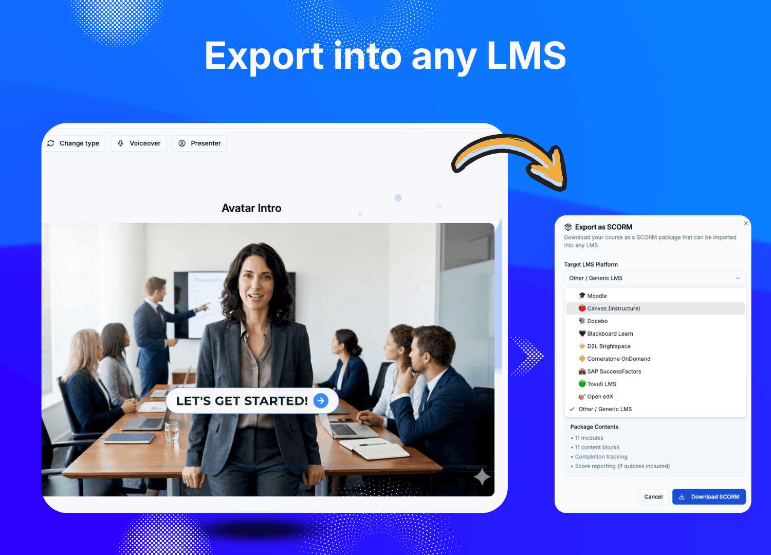 Man presenting charts to colleagues in a meeting.