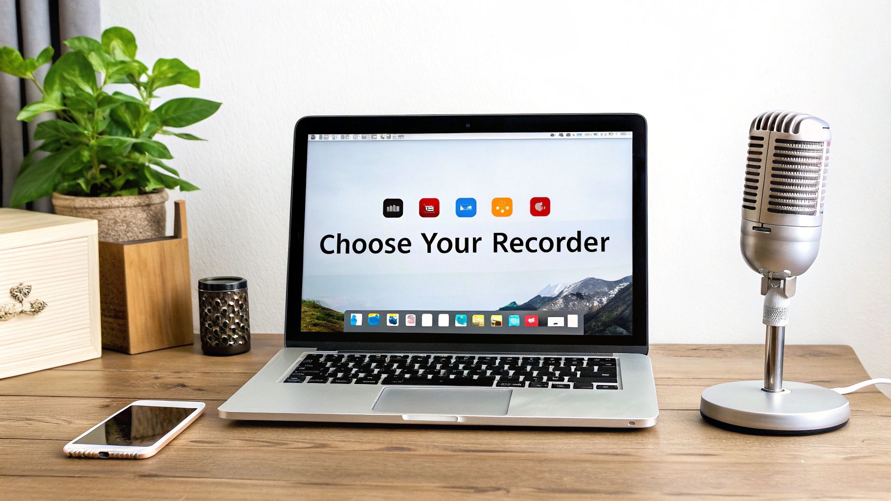 A person working on a MacBook, representing the process of choosing screen recording software for YouTube on macOS.
