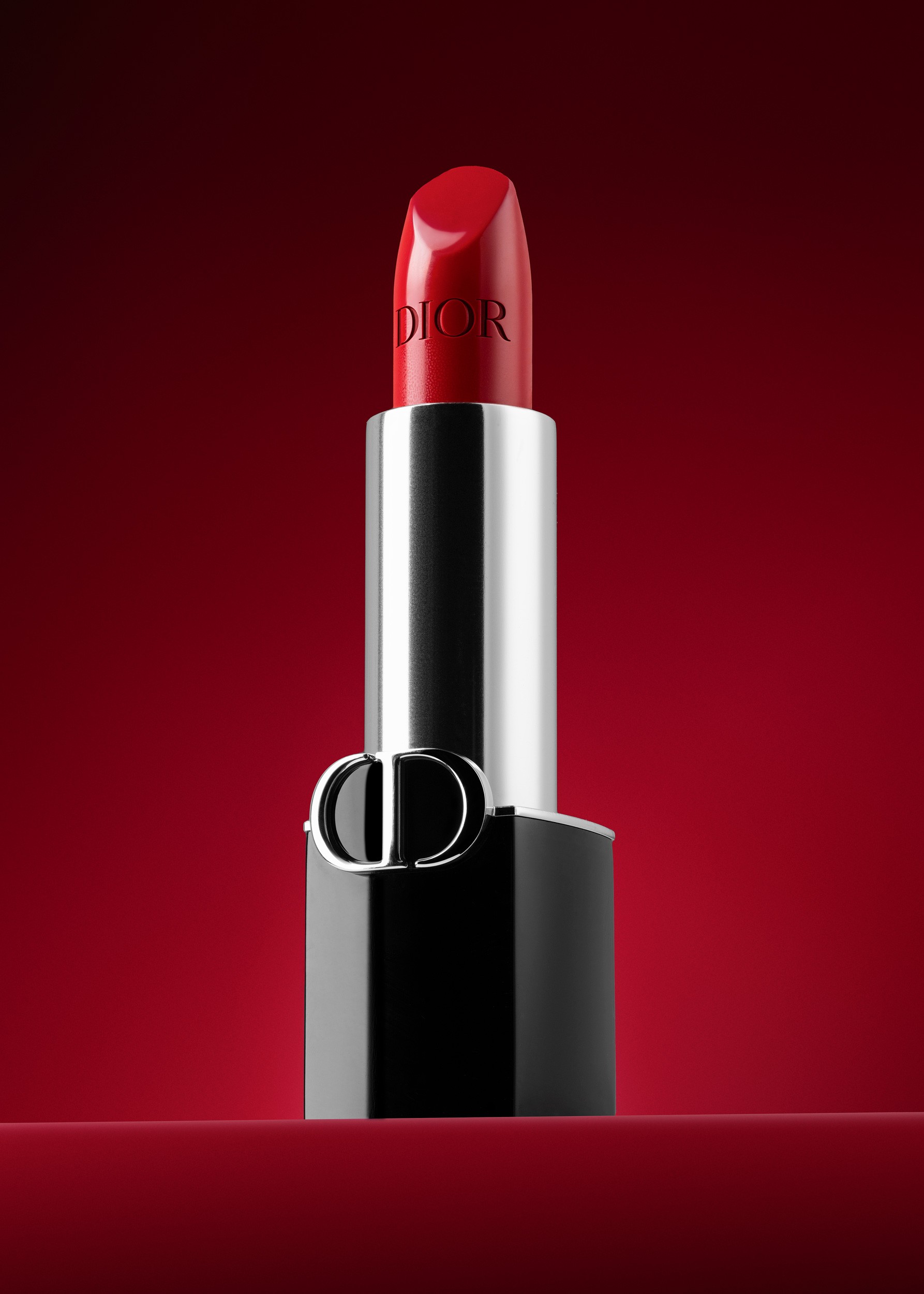 Dior Rouge Satin 999 lipstick photographer by Matthew Brown (London product photographer).