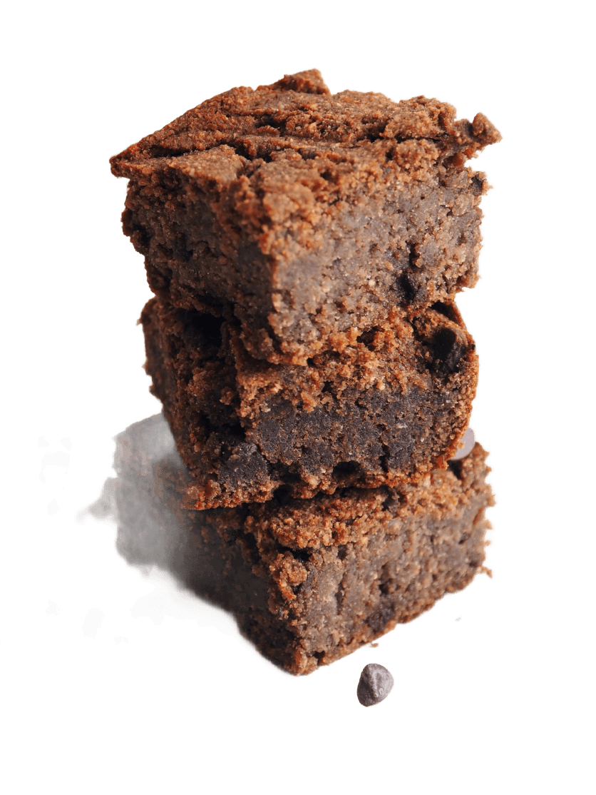 brown chocolate cake on white ceramic plate (Background Removed)