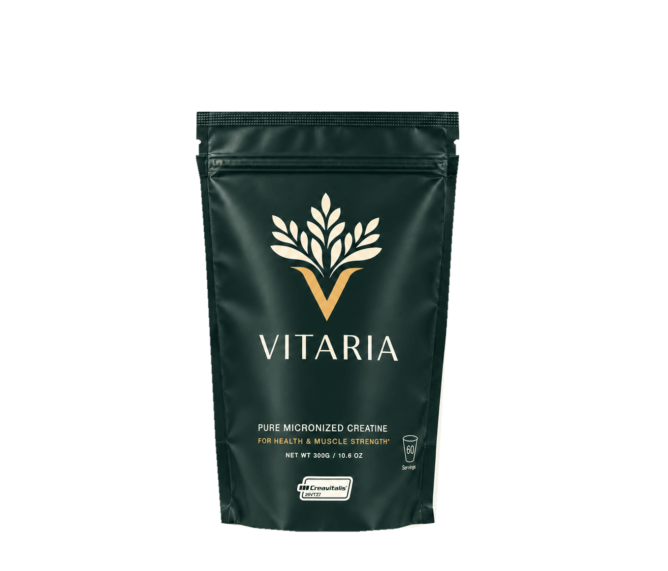 Front of the Vitaria Creatine Monohydrate pouch