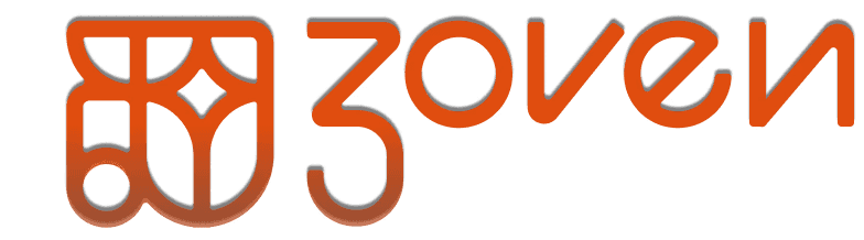 Abstract geometric logo in peach color, featuring a circle, curved lines and straight lines. Clean modern design.